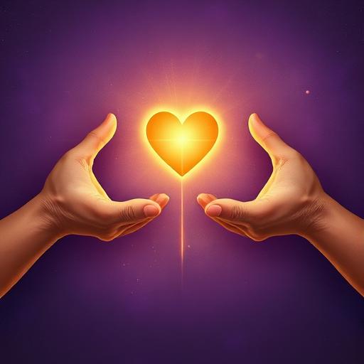 Duas mãos e um coração de luz